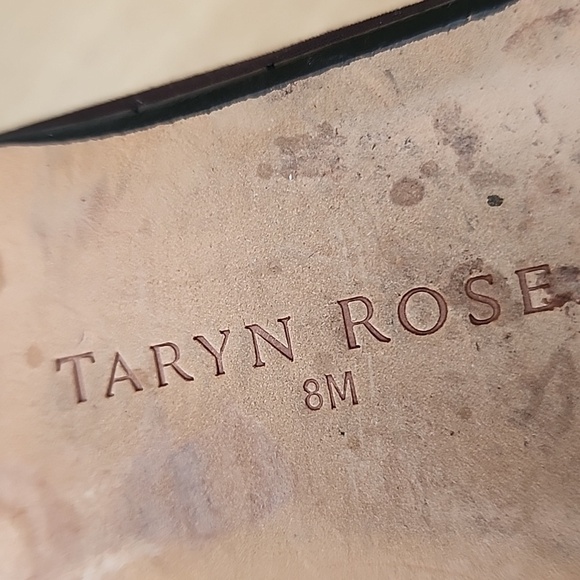 Taryn Rose 8M Flat Brown croc suede toe and heal and leather sole - Picture 7 of 9